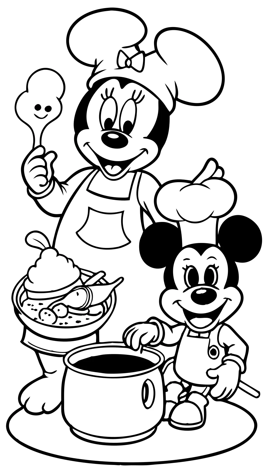 disney cooking coloring page